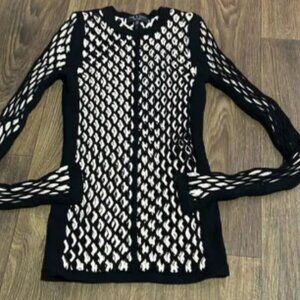 Rag & Bone wes top Womens Black Nude Double‎ Layer Mesh Stitch layered punk